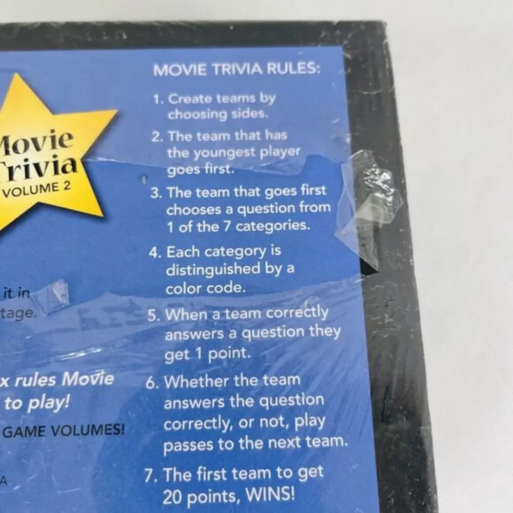 Movie Trivia Volume 2 Original Movie Trivia‎ Game